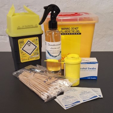 Nålecontainer, spritswaps m.m.