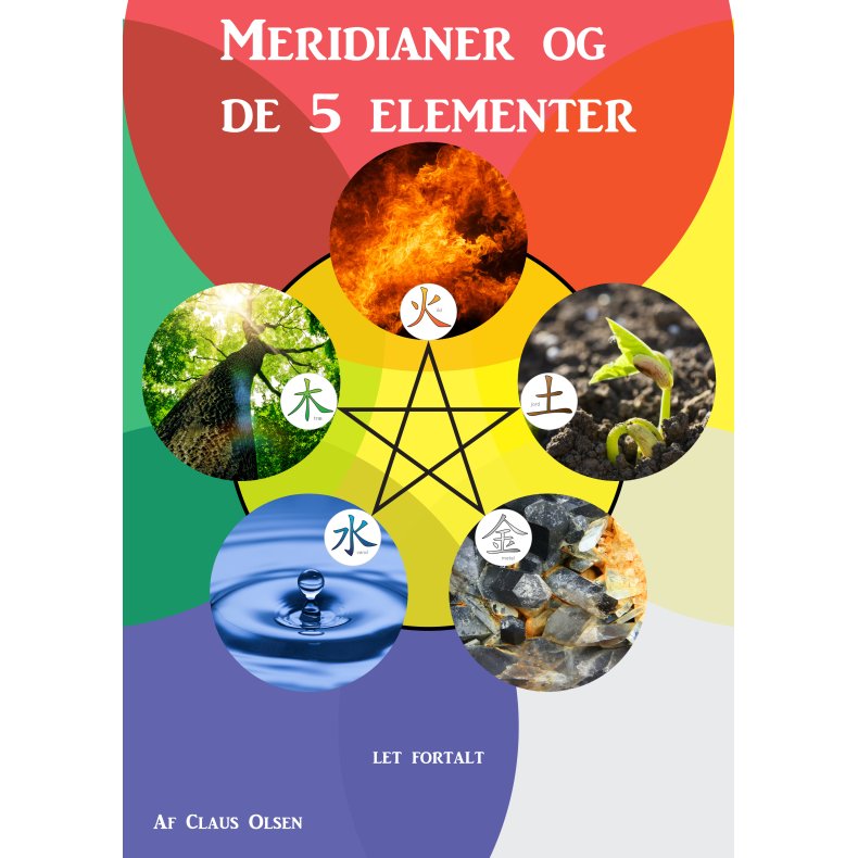 Meridianer og de 5 elementer  - Let fortalt af Claus Olsen - bog (146 sider i ringbind)