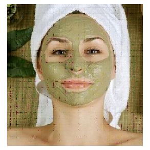 Spirulina ansigtsmaske, ca.30 g (5 masker)