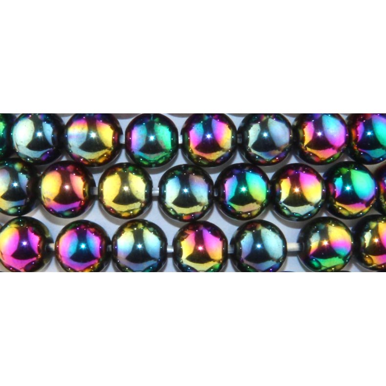 Armbnd Regnbue hmatit 6mm.