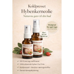 Hybenkerneolie koldpresset incl. pumpe