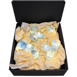 Dekorativ LED-lysk�de med r� krystaller 0,5 m