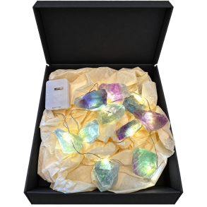 Dekorativ LED-lysk�de med r� krystaller 0,5 m
