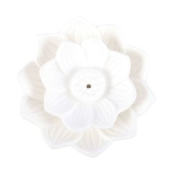 Hvid lotus r�gelsespind holder