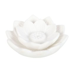 Hvid lotus r�gelsespind holder