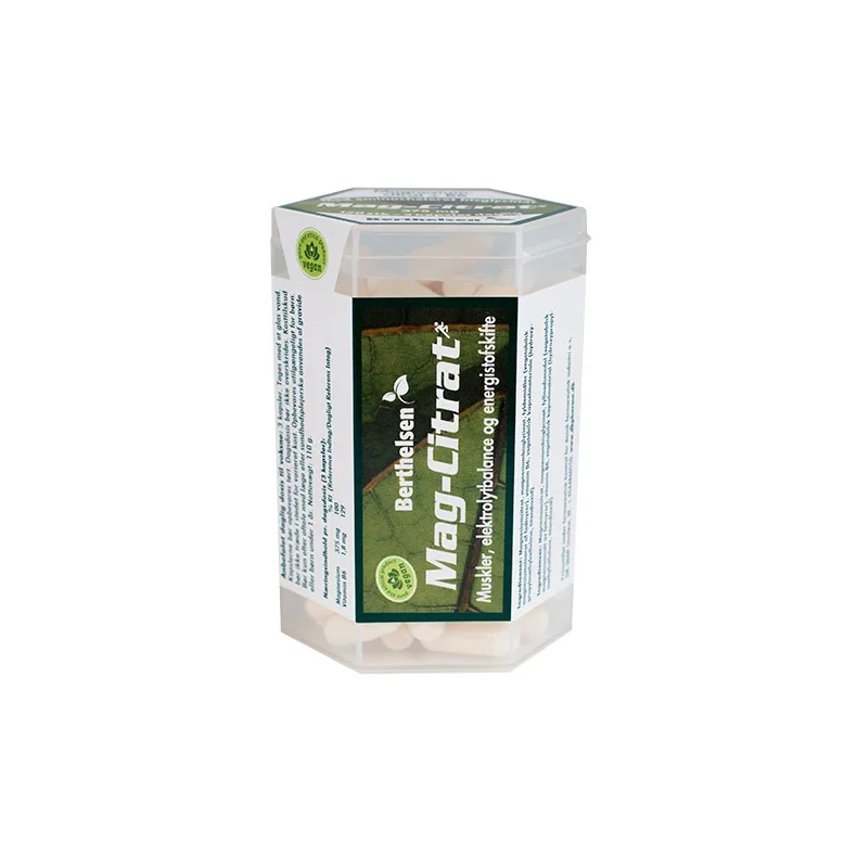 Mag-Citrat 120 stk. vegan. Berthelsen