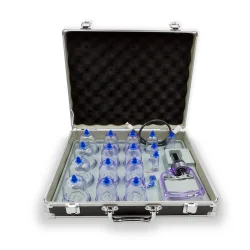 Cupping st 16 cups i kuffert - Meridius VIVA