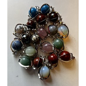 Vedhng Spiral  med krystalkugle ass.