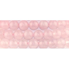 Armbnd med 6mm. ROSENKVARTS