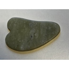 Gua Sha hjerte massagevrktj i jade grn