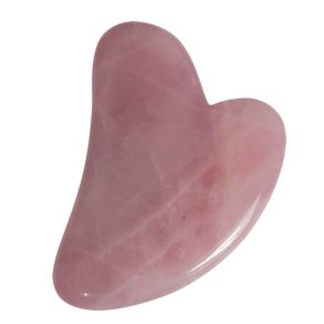 Gua Sha hjerte massagevrktj i rosenkvarts