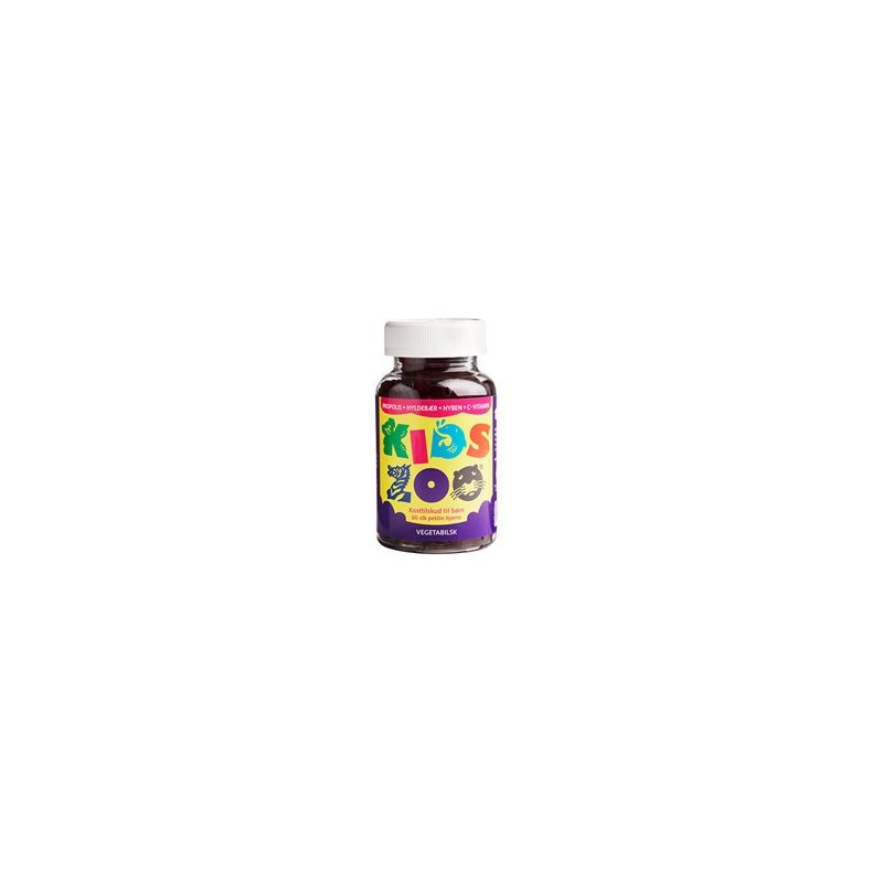 Kids Zoo med propolis, hyldebr, hyben og C-vitamin 60 stk.