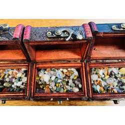 Skattekiste til krystaller, incl. ass. minikrystaller