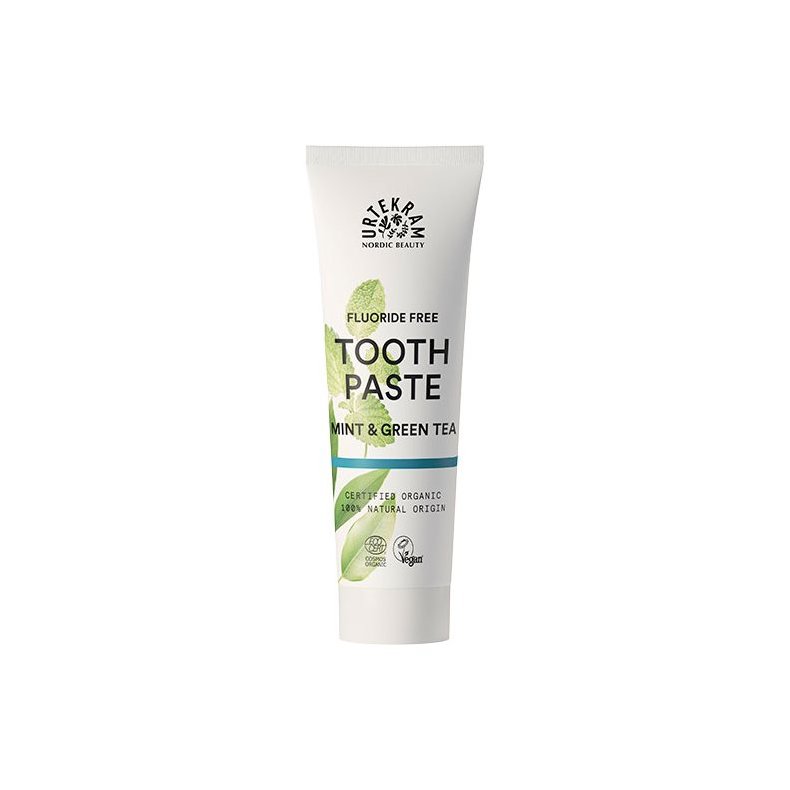 Toothpaste tandpasta uden fluor - Urtekram - Mint og Green tea