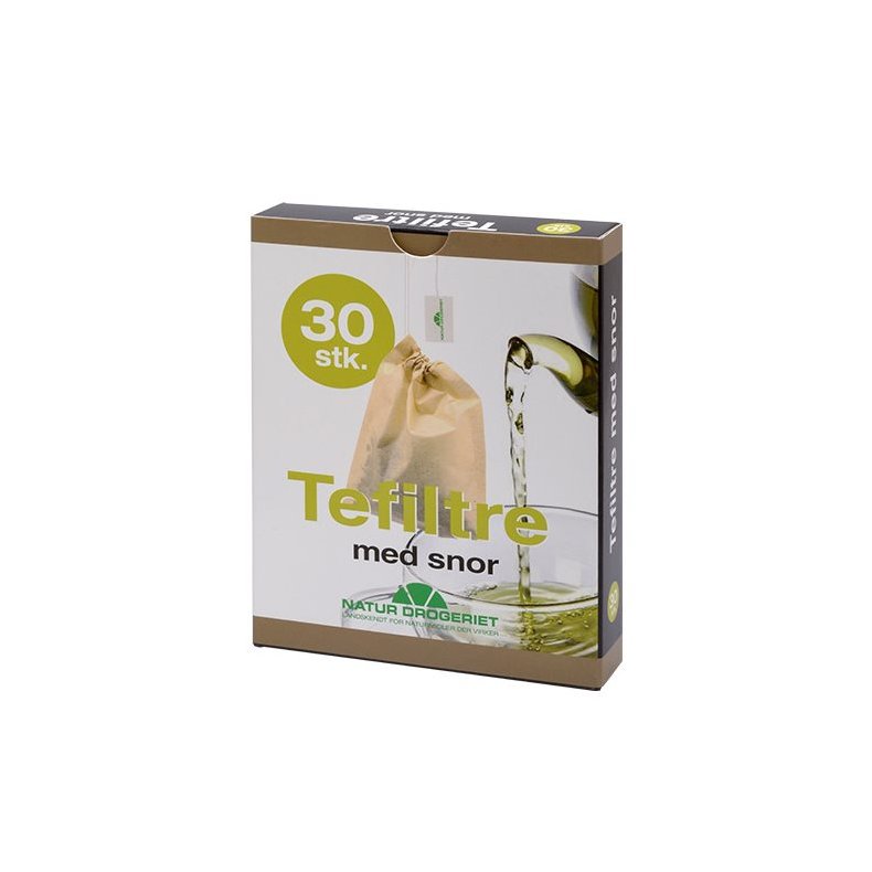 Tefiltre med snor 30 stk.
