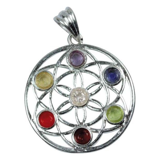 Vedhng Chakra "Livets Blomst" ca. 39 mm